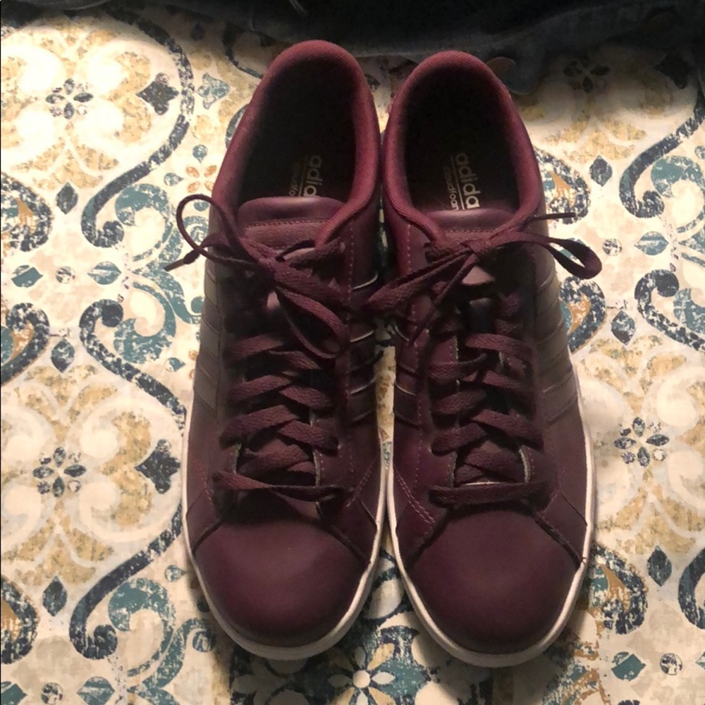 Purple Adidas Neo CloudFoam Footbed Sneakers